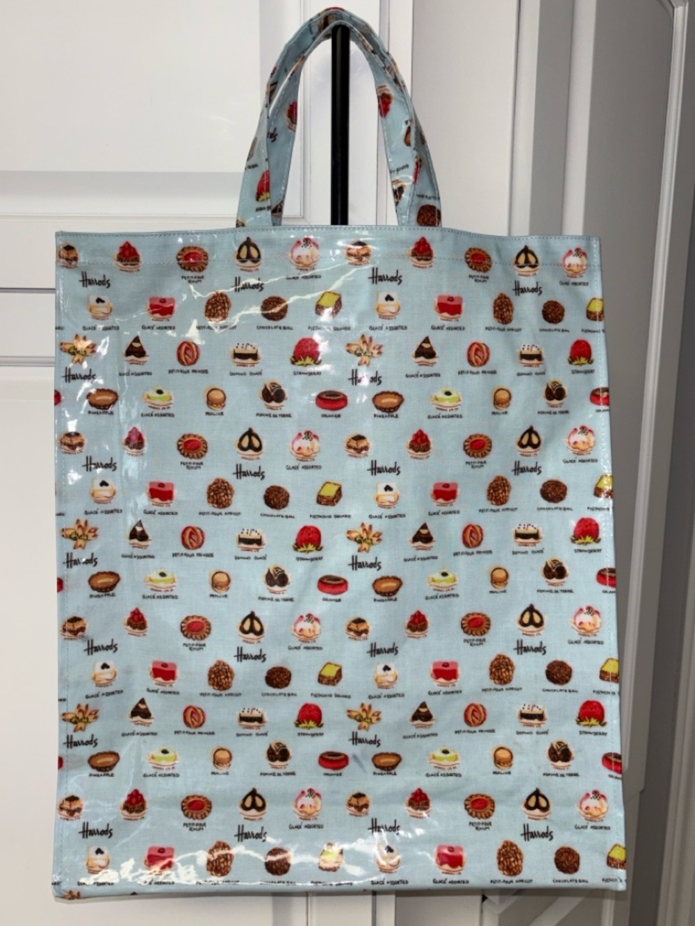 HARRODS London “British Cakes” High Tea Sweets Desserts Coated Cotton Tote Bag